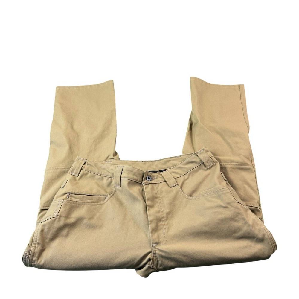 1620 Pants Mens 36 Beige Canvas Cordura Workwear Utility Stretch USA
